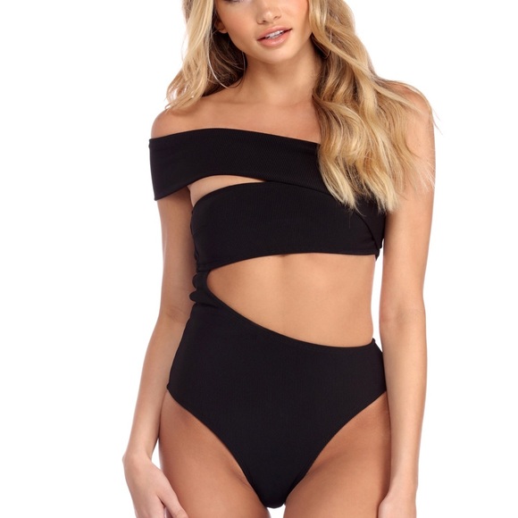 Windsor Other - Black Cut Out One Piece Bathing Suit